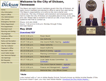 Tablet Screenshot of cityofdickson.com